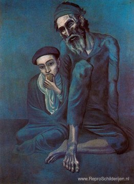 Oude blinde man met jongen Oude blinde man met jongen