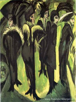 Vijf vrouwen op straat Vijf vrouwen op straat