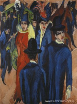 Berlijnse straatscène Berlijnse straatscène