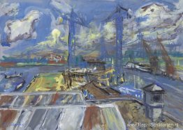 Bouwwerkzaamheden op KNSM-eiland, in Amsterdam Bouwwerkzaamheden op KNSM-eiland, in Amsterdam