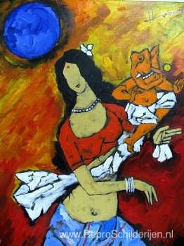 Heer Ganesha en Mata Parvati Heer Ganesha en Mata Parvati