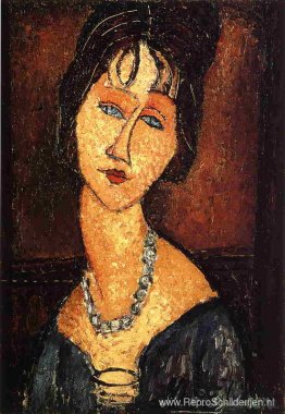 Jeanne Hebuterne met ketting Jeanne Hebuterne met ketting