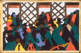 De migratie van de neger, paneel 1 De migratie van de neger, paneel 1