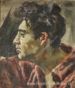 Het hoofd van de jongen in profiel Het hoofd van de jongen in profiel