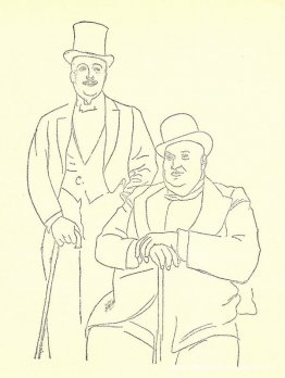 Portret van Diaghilev en Seligsberg Portret van Diaghilev en Seligsberg