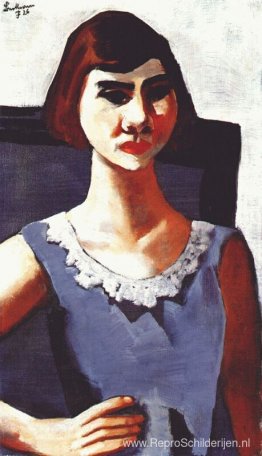 Portret van quappi in blauw Portret van quappi in blauw