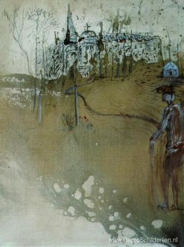 Zonder titel (denkbeeldig landschap in Pubol) Zonder titel (denkbeeldig landschap in Pubol)