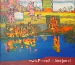 Reflecties in een rivier Reflecties in een rivier