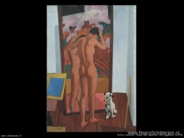 Nudo allo specchio met cagnolino Nudo allo specchio met cagnolino