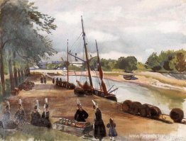 Bretagne. De stad Pont L`Abbe. Haven. Bretagne. De stad Pont L`Abbe. Haven.