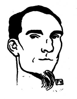 Portret van de Franse schrijver Félix Fénéon Portret van de Franse schrijver Félix Fénéon