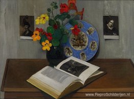 Stilleven met blauwe rand Stilleven met blauwe rand