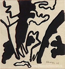 Studie voor het decor van de Darius Milhaud-opera Bolivar Studie voor het decor van de Darius Milhaud-opera Bolivar