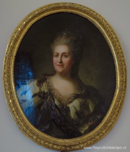 Portret van Catharina II. Herhaalversie van een portret (na 1768 Portret van Catharina II. Herhaalversie van een portret (na 1768