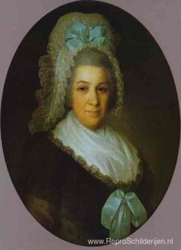 Portret van een onbekende dame met een witte pet Portret van een onbekende dame met een witte pet