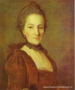 Portret van een onbekende vrouw in een rode jurk Portret van een onbekende vrouw in een rode jurk