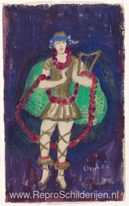 Kostuumontwerp (Nijinsky) voor kunstenaarsballet "Orphée of the Kostuumontwerp (Nijinsky) voor kunstenaarsballet "Orphée of the
