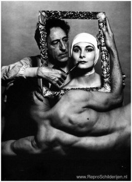 Jean Cocteau met actrice Ricki Soma en danser Leo Coleman Jean Cocteau met actrice Ricki Soma en danser Leo Coleman