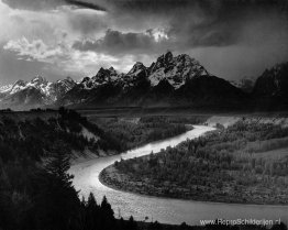 De Tetons en de Snake River De Tetons en de Snake River