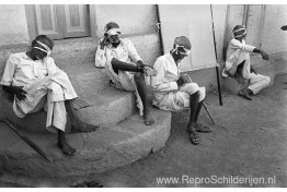 Vier blinde mannen, Bhavnagar, Gujarat Vier blinde mannen, Bhavnagar, Gujarat