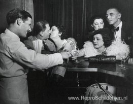 Kiki in een bar, Montparnasse Kiki in een bar, Montparnasse