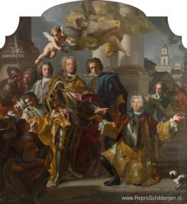 Gundaker Graaf Althann Overhandiging aan keizer Karel VI (Karel Gundaker Graaf Althann Overhandiging aan keizer Karel VI (Karel