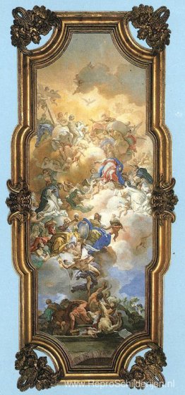 De Drie-eenheid, de Madonna en St. Dominicus De Drie-eenheid, de Madonna en St. Dominicus