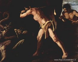 Hercules vecht met de Hydra van Lerna Hercules vecht met de Hydra van Lerna