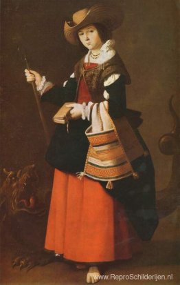 Sint Margaretha, verkleed als herderin Sint Margaretha, verkleed als herderin