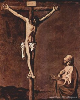 St. Luke als schilder voor Christus aan het kruis St. Luke als schilder voor Christus aan het kruis