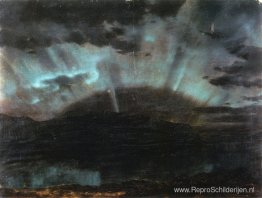 Aurora Borealis, Mount Desert Island, vanuit Bar Harbor, Maine Aurora Borealis, Mount Desert Island, vanuit Bar Harbor, Maine