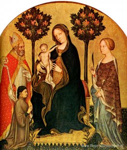 Madonna met Kind en St.Catherine, St.Nicolas en Donor Gentile da Madonna met Kind en St.Catherine, St.Nicolas en Donor Gentile da
