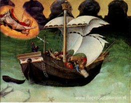 Quaratesi-altaarstuk, St.Nicholas redt een door een storm heen e Quaratesi-altaarstuk, St.Nicholas redt een door een storm heen e