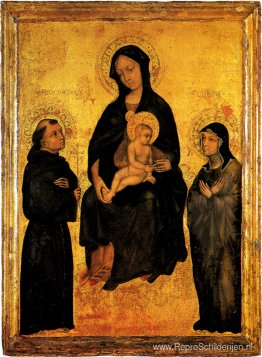 Madonna in Gloria tussen Sint Franciscus en Santa Chiara Gentile Madonna in Gloria tussen Sint Franciscus en Santa Chiara Gentile