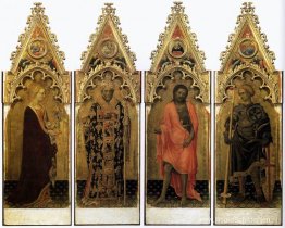 Twee heiligen uit het Quaratesi-veelluik: St. Maria Magdalena en Twee heiligen uit het Quaratesi-veelluik: St. Maria Magdalena en