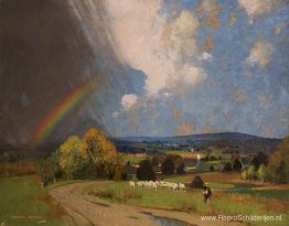 Landschap met regenboog Landschap met regenboog