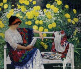 Lezen in de tuin Lezen in de tuin