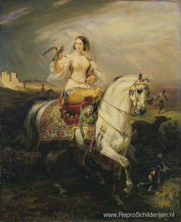 Een Algerijnse Lady Hawking Een Algerijnse Lady Hawking