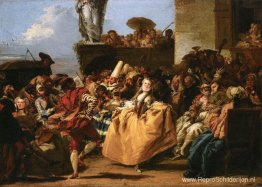 Het Menuet of Carnavalsscène Het Menuet of Carnavalsscène