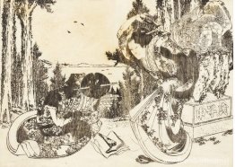 Een oudere vrouw slaat een andere vrouw met haar schoen Een oudere vrouw slaat een andere vrouw met haar schoen