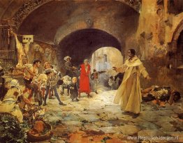 Pater Jofré beschermt een gek Pater Jofré beschermt een gek