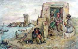 Veerboot in de Oost-rivier Veerboot in de Oost-rivier