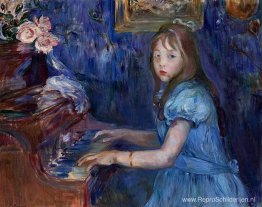 Lucie Leon aan de piano Lucie Leon aan de piano