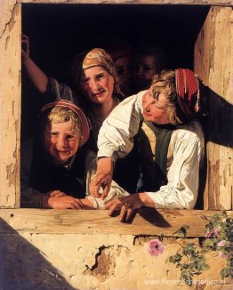 Kinderen bij het raam Kinderen bij het raam