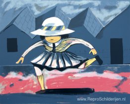 Schoolmeisje springen Schoolmeisje springen