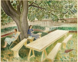 Twee vrouwen in een tuin Twee vrouwen in een tuin