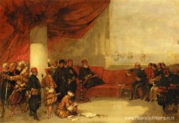 Interview met de onderkoning van Egypte in zijn paleis in Alexan Interview met de onderkoning van Egypte in zijn paleis in Alexan