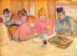 Prostituees rond een eettafel Prostituees rond een eettafel