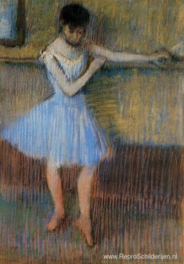 Danseres in het blauw aan de bar Danseres in het blauw aan de bar