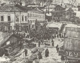 Torzjok. De Rode Markt Buiten Torzjok. De Rode Markt Buiten